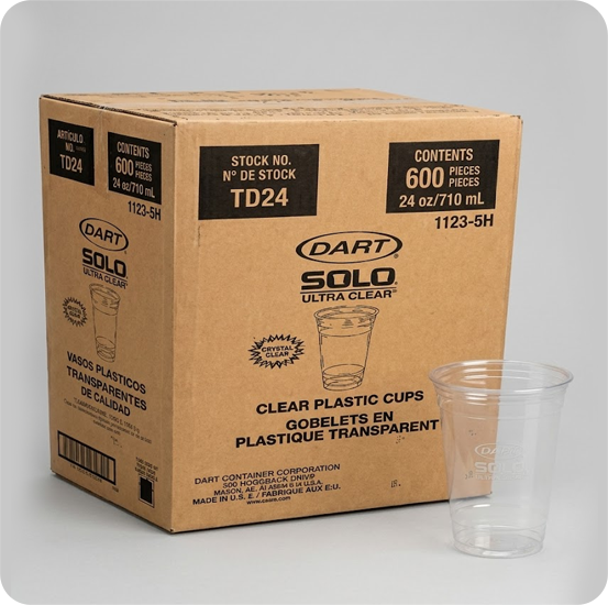 Dart  Cup Clear 20oz tp20  12 units per case 50ct