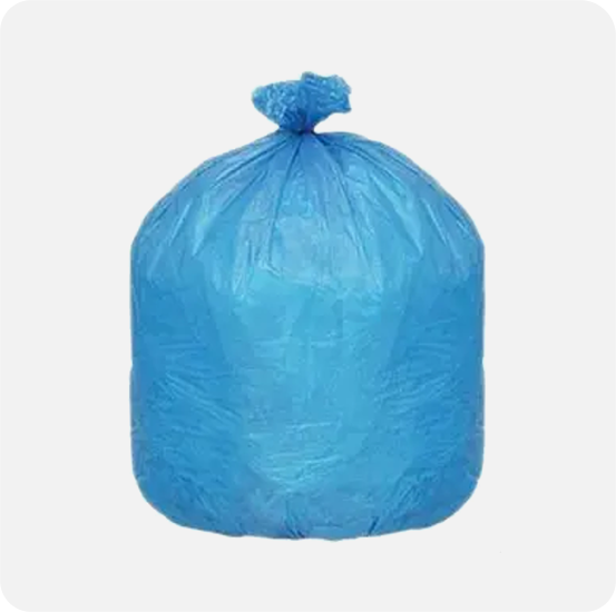 GARBAGE BAGS EXT HEAVY BLUE -5GALLON- 100/CASE