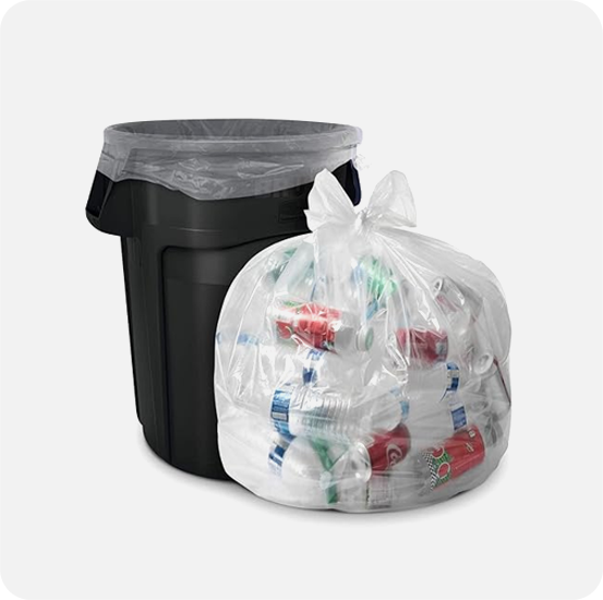 GARBAGE BAGS 37X58 GAL EXT HEAVY CLEAR 100/CASE